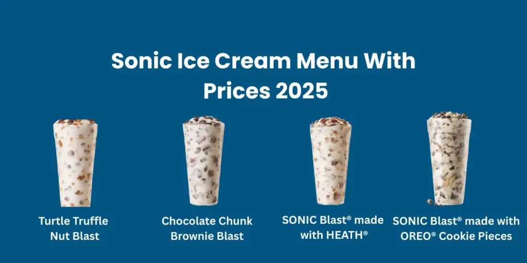 Sonic Ice Cream Menu With Prices 2025