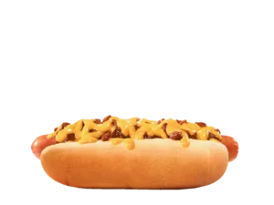 A savory hot chili cheese hot dog with melted cheese and chili, featured on the Sonic secret menu.