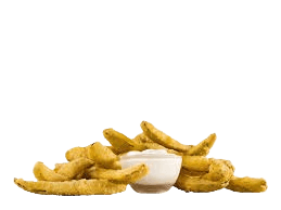 Pickle-O’s from the sonic secret menu featuring crispy fried pickles served with dipping sauce