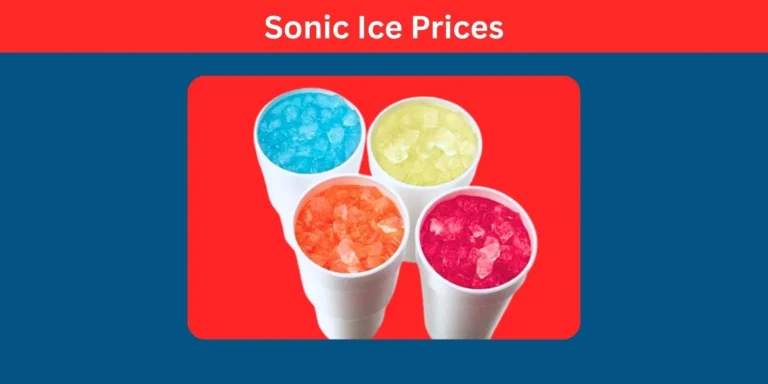 Colorful Sonic ice drinks in cups with "Sonic Ice Prices" text at the top.