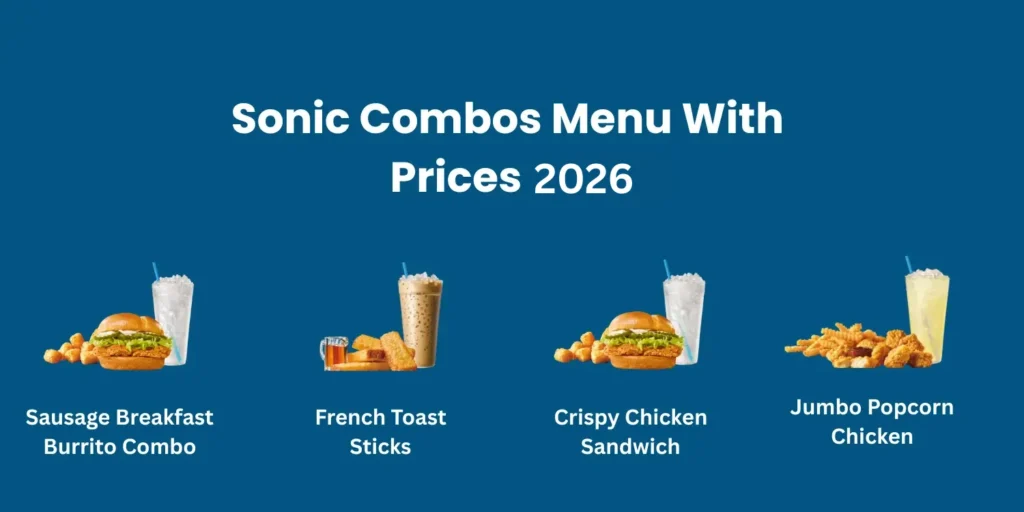 Sonic Combos Menu With Prices