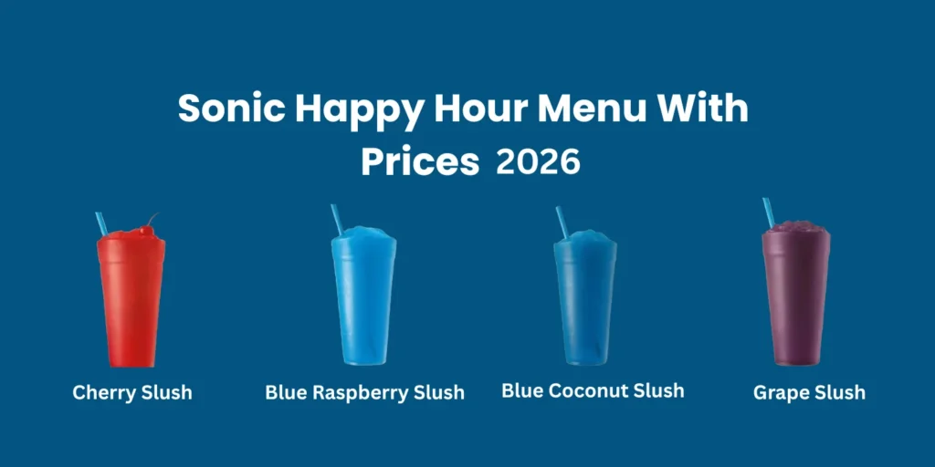 Sonic Happy Hour Menu With Prices